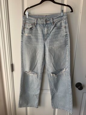 American eagle high rise stovepipe distressed jeans 6 regular